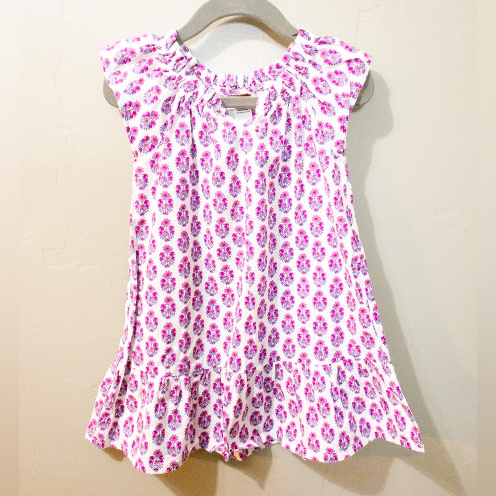 Tea girls dress purple flower